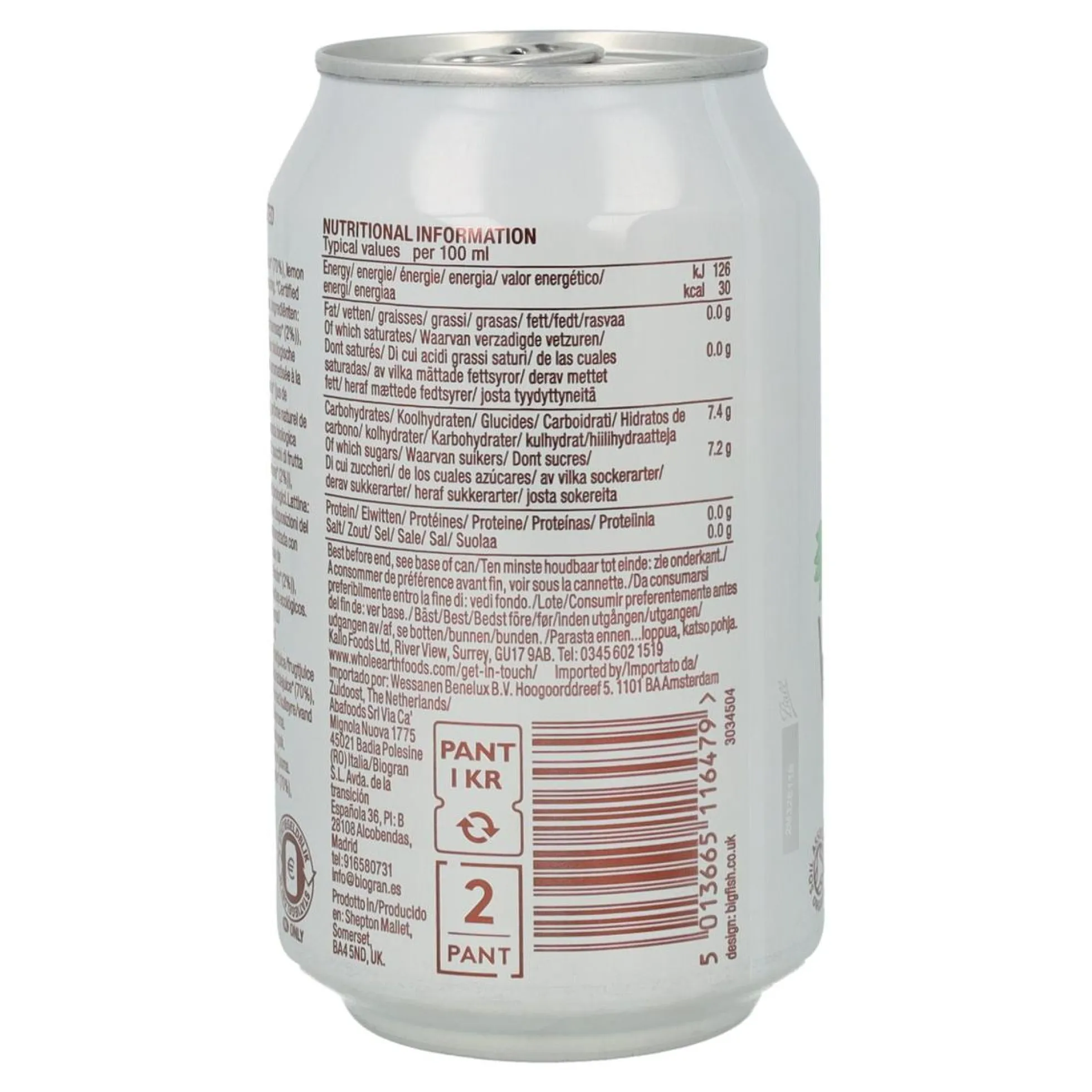 Pack x6 Refresco Bio Manzana, 330 ml. Whole Earth