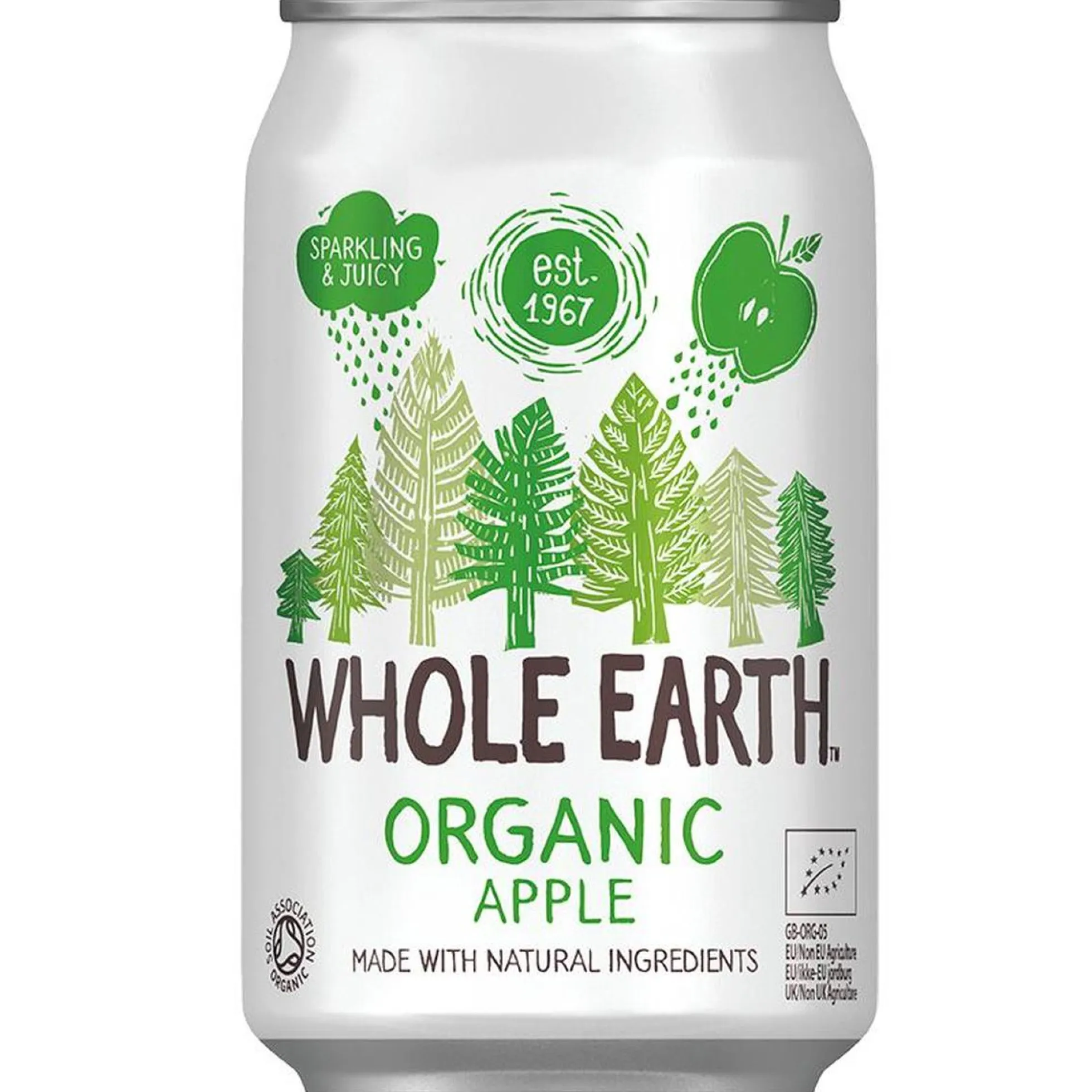 Pack x6 Refresco Bio Manzana, 330 ml. Whole Earth