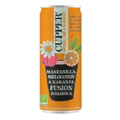 Pack x 12 Refresco Manzanilla, Melocotón y Naranja Bio Cupper 250 ml