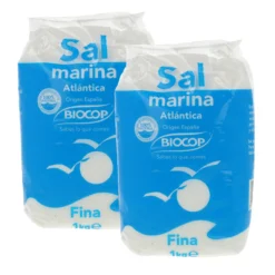 Pack 2x Sal marina atlantica fina, Biocop, 1kg