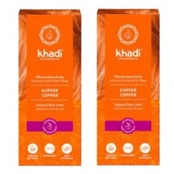 Pack 2x Tinte natural color cobre - rojizo, Khadi, 100 g