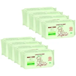Pack 8 x Toallitas de Bebé Bocoton 54 uds