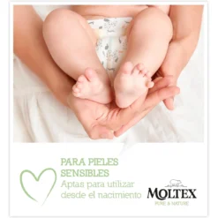 Pack 12 x Toallitas de bebé Moltex Pure & Nature 60 Uds