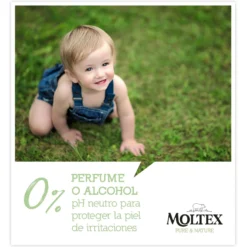 Pack 12 x Toallitas de bebé Moltex Pure & Nature 60 Uds