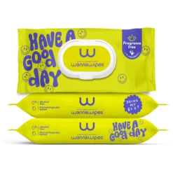 Pack 3x Toallitas para bebés Desechables WC Sin Fragancia Wannawipes 48uds