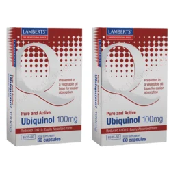 Pack 2x Ubiquinol 100 mg. Puro y Activo, Lamberts