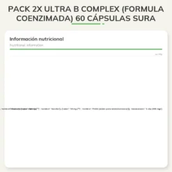 Pack 2x Ultra B Complex (Formula Coenzimada) 60 Cápsulas Sura Vitasan