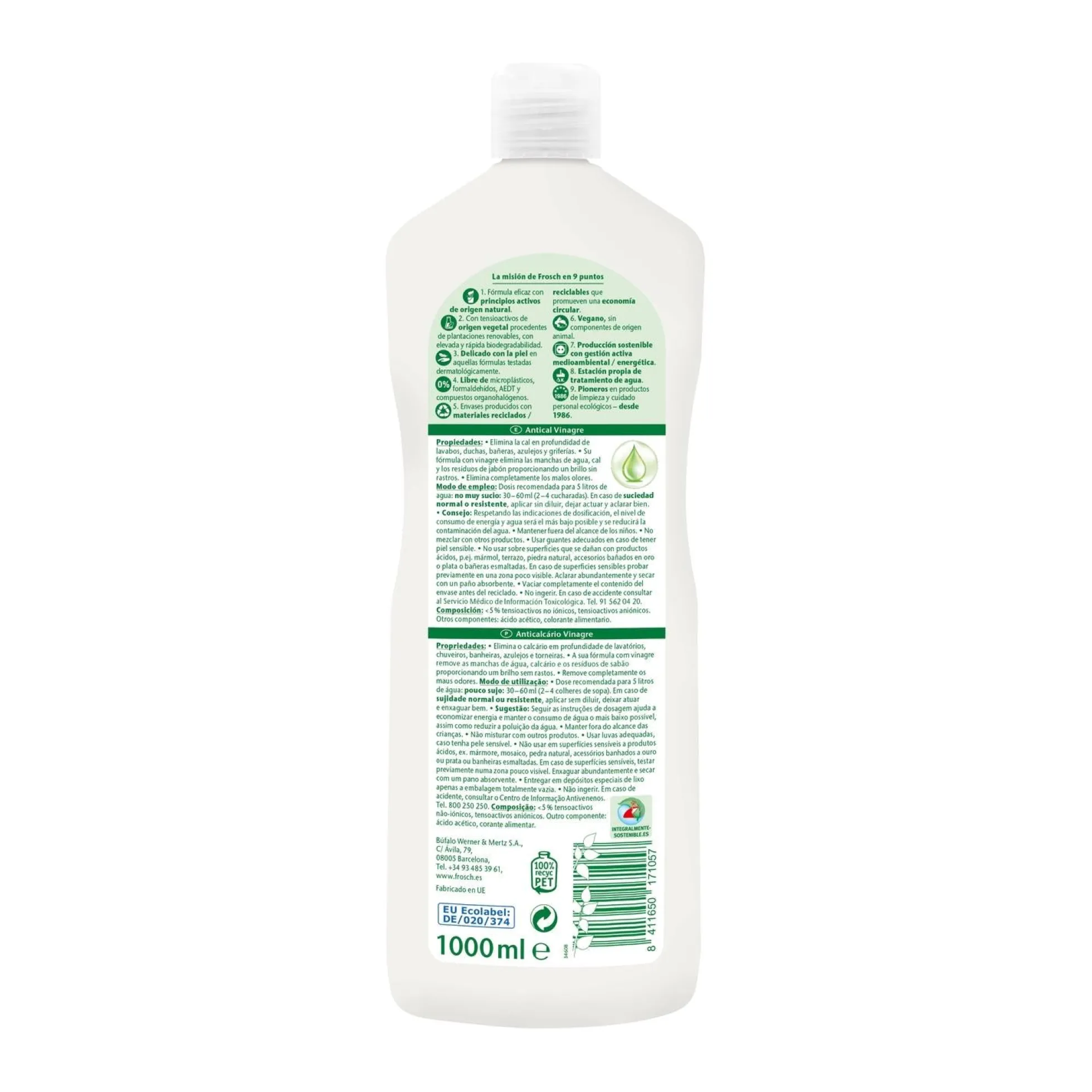 Pack 10x Vinagre antical Eco Frosch 1000 ml