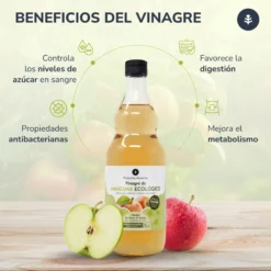 Pack 6 x Vinagre de manzana ECO crudo sin filtrar con la madre Planeta Huerto 1L