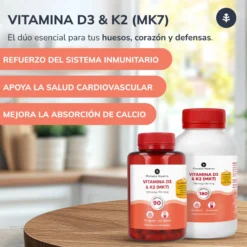 Pack 2xVitamina D3 & K2 Mk7 Planeta Huerto 180 Capsulas