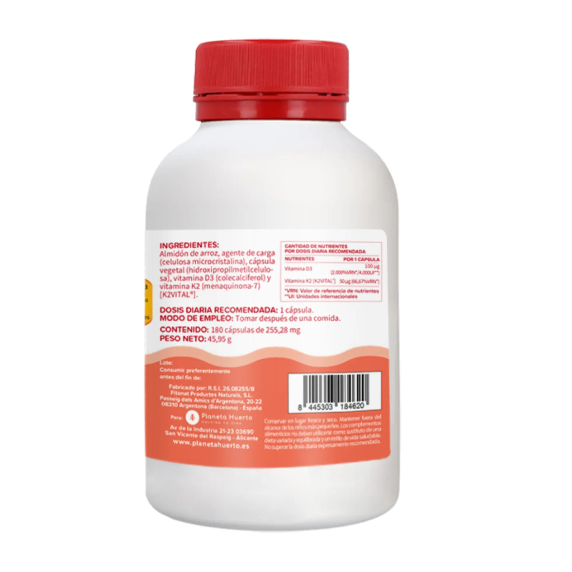 Pack 2xVitamina D3 & K2 Mk7 Planeta Huerto 180 Capsulas