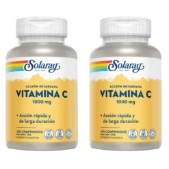 Pack 2x Vit. C 1000 Mg. A/R Solaray 100 comprimidos