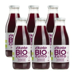 Pack 6x zumos de Arándano Bio 100% exprimido ékolo 500 ml