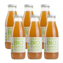 Pack 6x zumos de Manzana y Jengibre 100% exprimido Ecológico Ékolo 750 ml