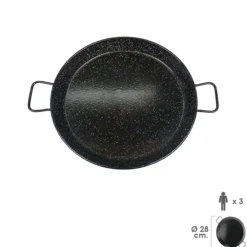 Paellera Valenciana esmaltada 3 personas 28 cm