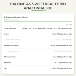 Palomitas Sweet&Salty BIO Anaconda 30g