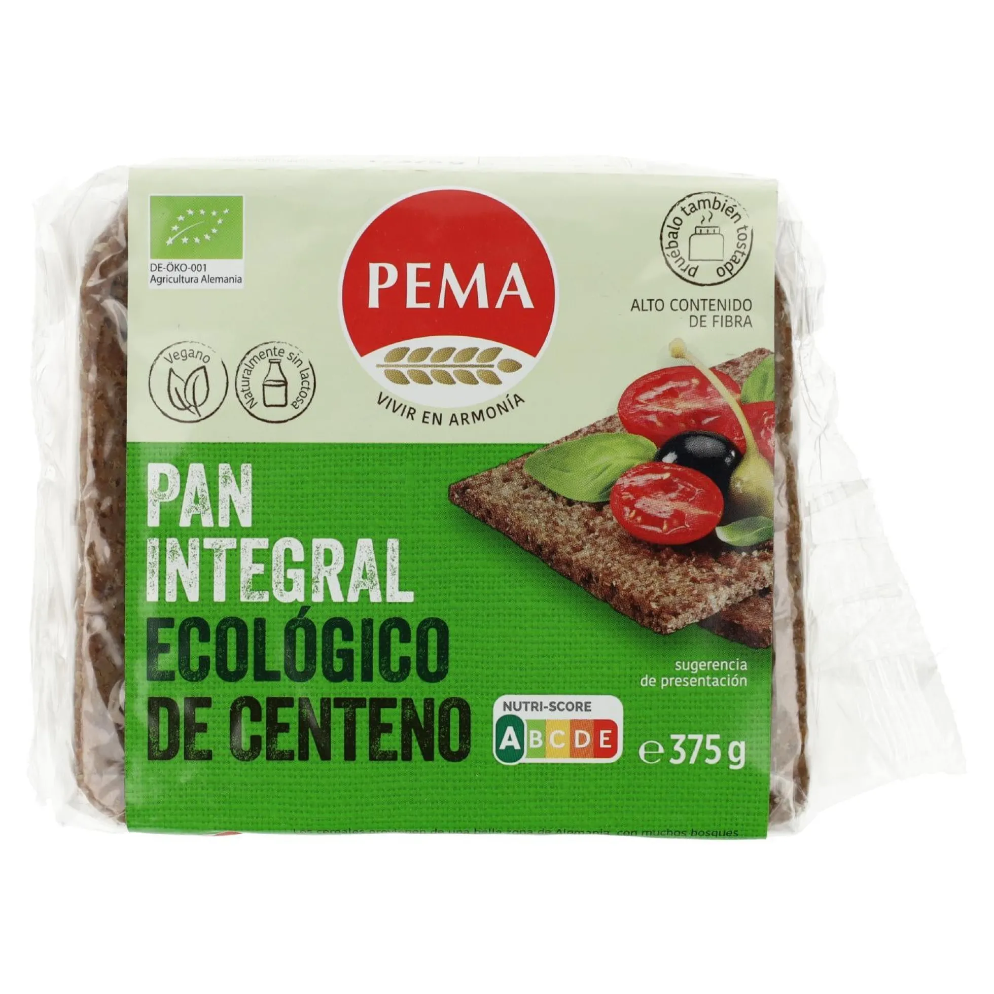 Pan de Centeno Integral Ecológico Pema 375 g
