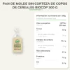 Pan de Molde Sin Corteza de Copos de Cereales Biocop 300 g