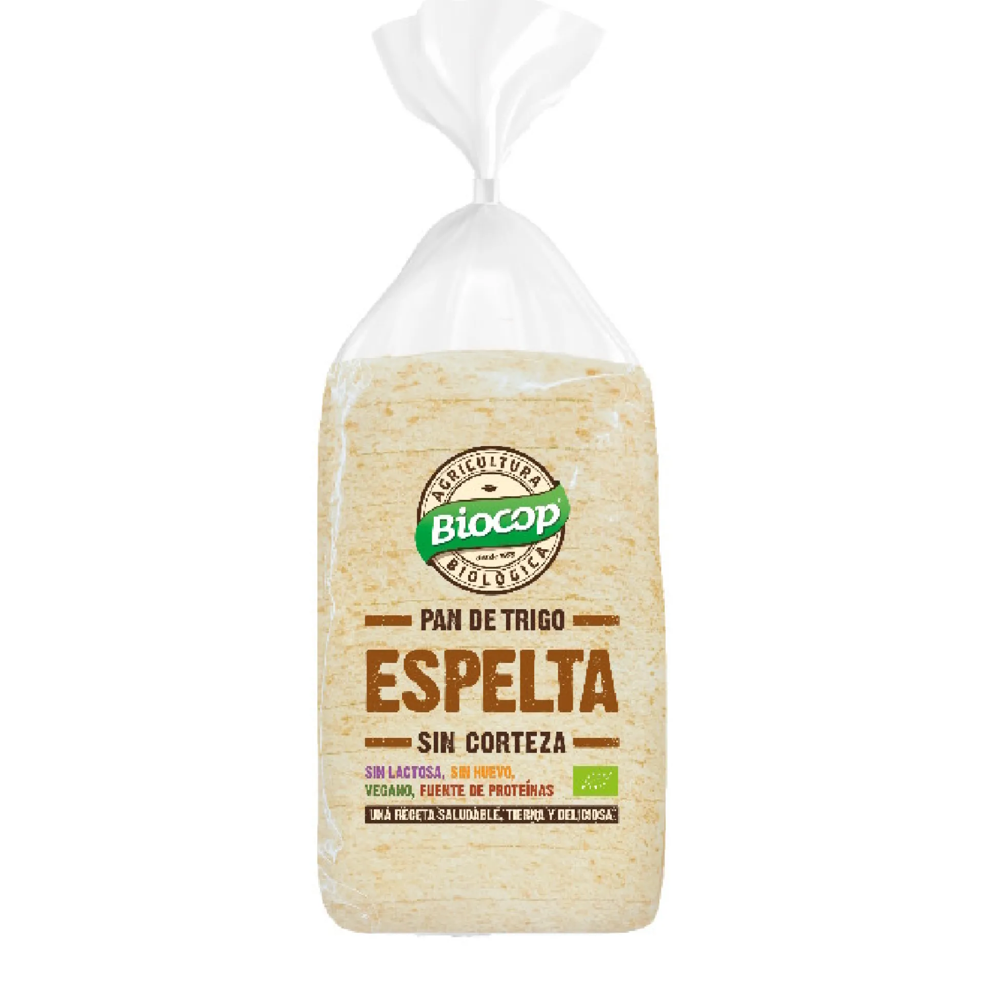 Pan de Molde Sin Corteza de Espelta Biocop 300 g