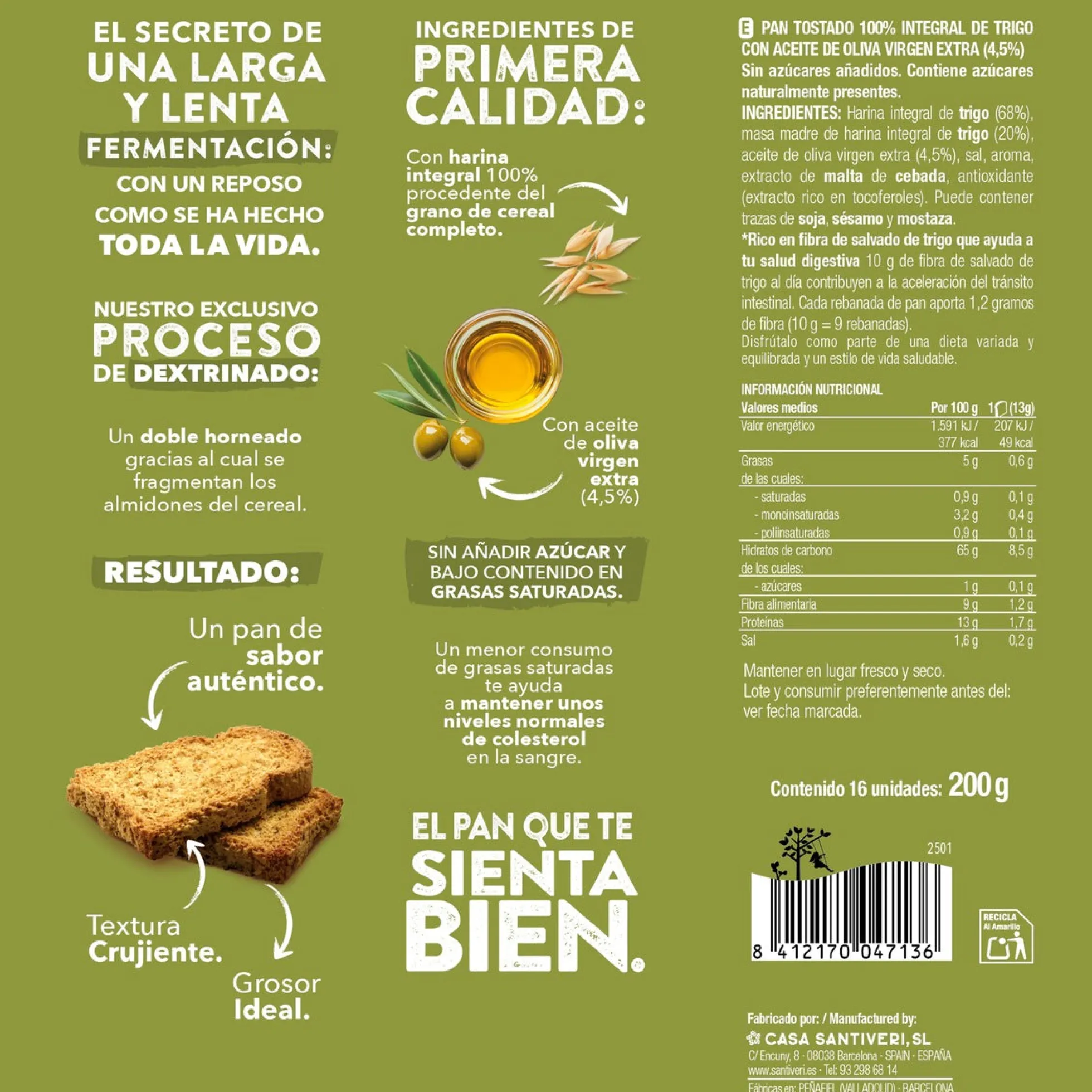 Pan dextrin AOVE Santiveri 200 g