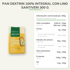 Pan Dextrin 100% Integral con Lino Santiveri 300 g