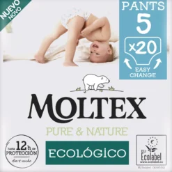 Pants Moltex Pure & Nature T5 (9-14 kg), 20 Uds