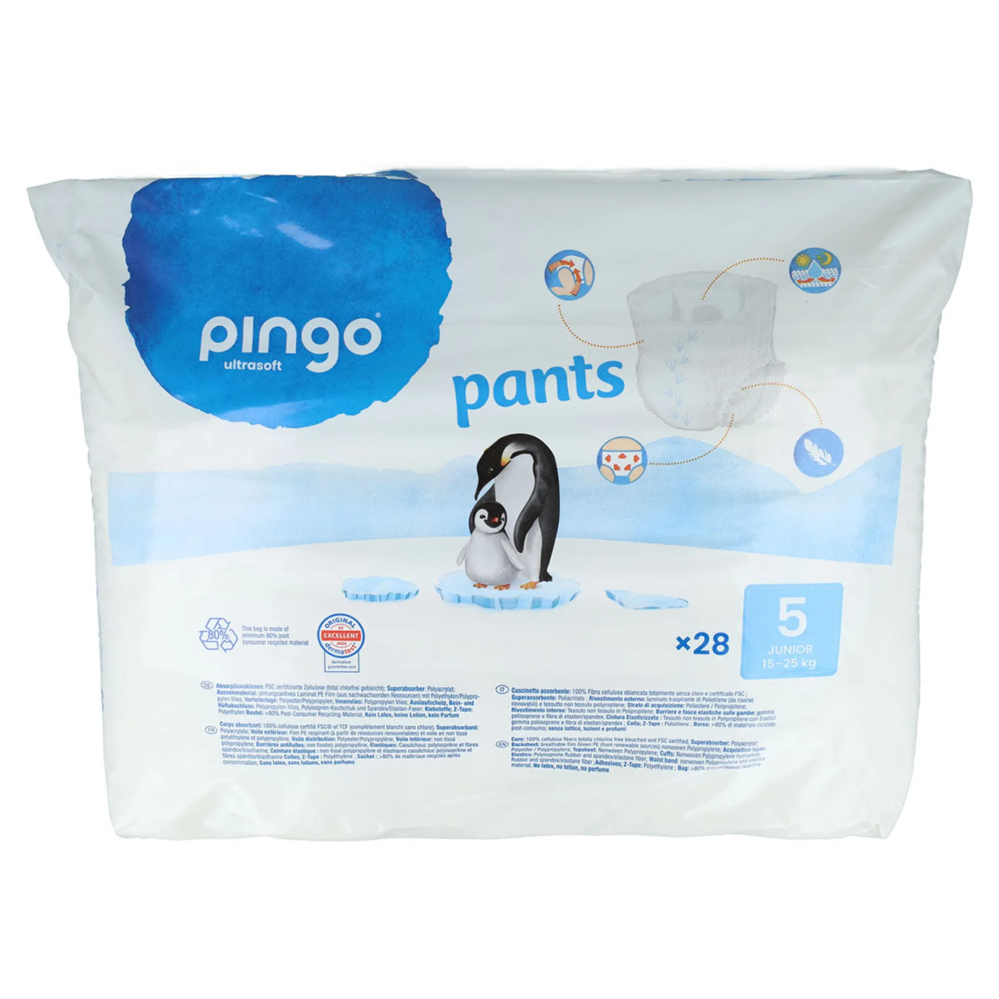 Pants Pañales-Braguitas Ecológicos Talla 5 Pingo 28 unidades
