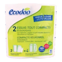 Papel de Cocina compacto 100% fibra reciclada Ecodoo 2 Uds
