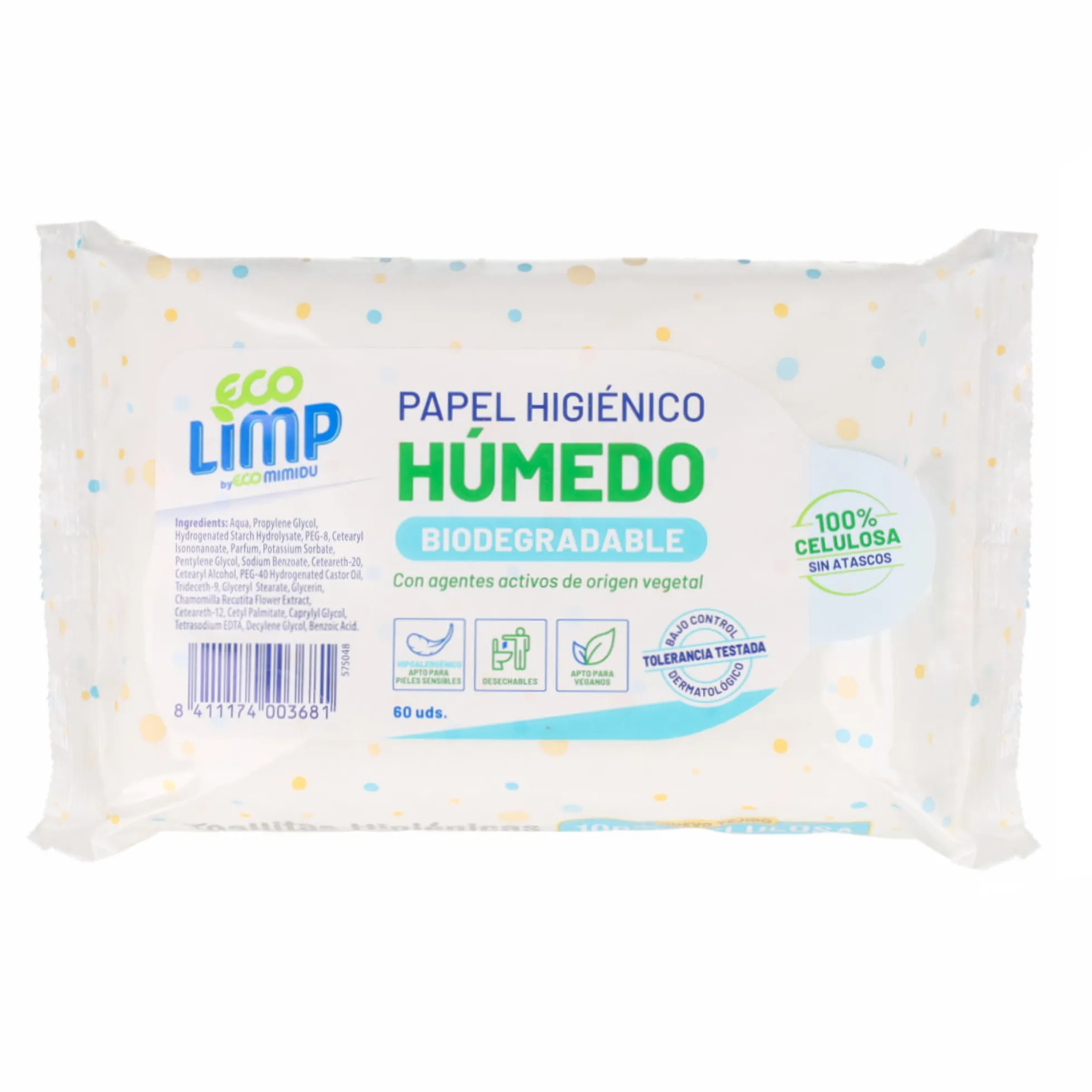 Papel Higiénico Húmedo Mimidu ECO 60 Uds