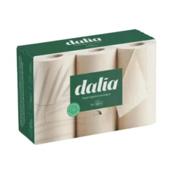 Papel higiénico sin blanquear, 6 rollos 6x35 m. Dalia