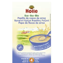 Papilla BIO copos de arroz + 4 meses Holle, 250 g