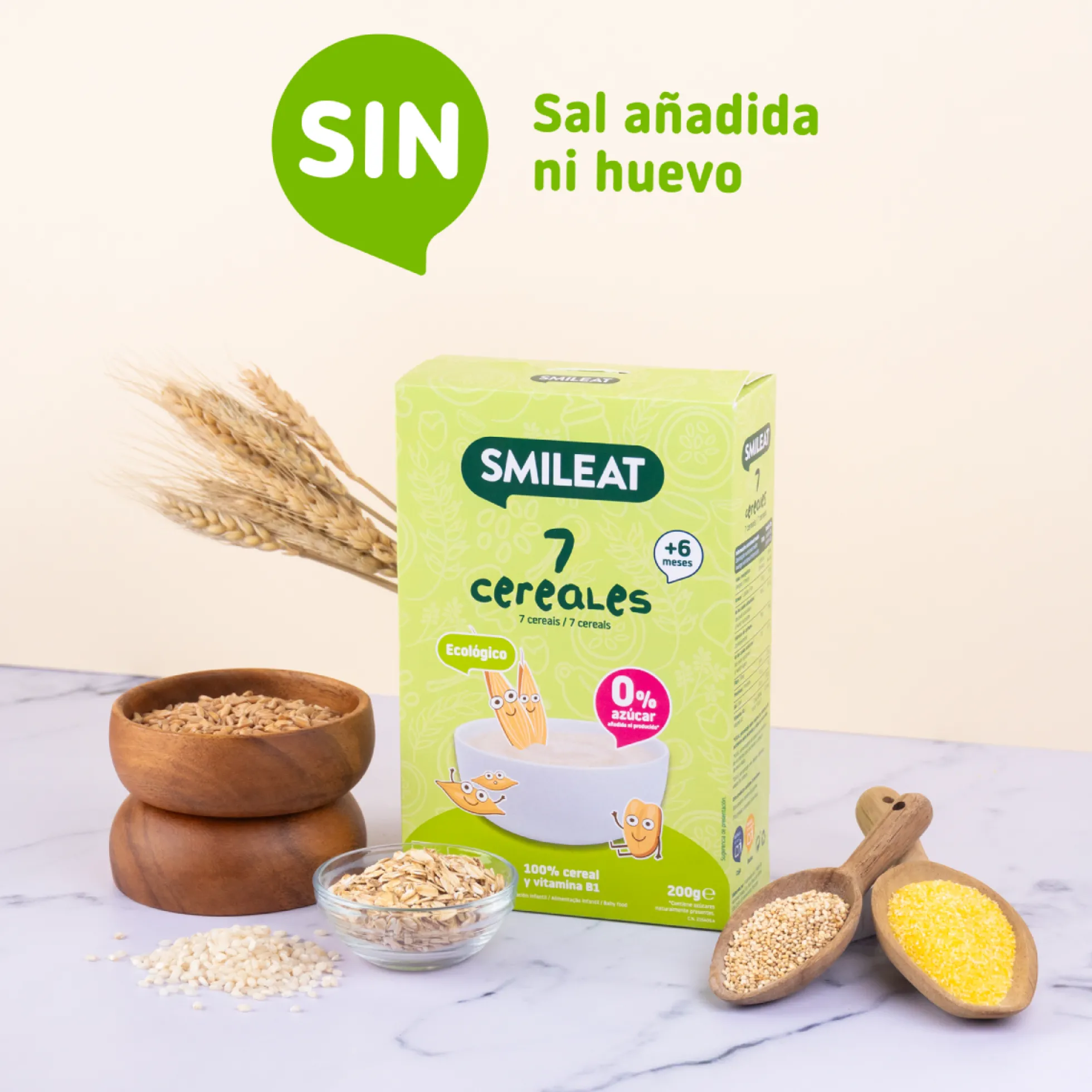 Papilla de 7 Cereales Eco Smileat 200 g