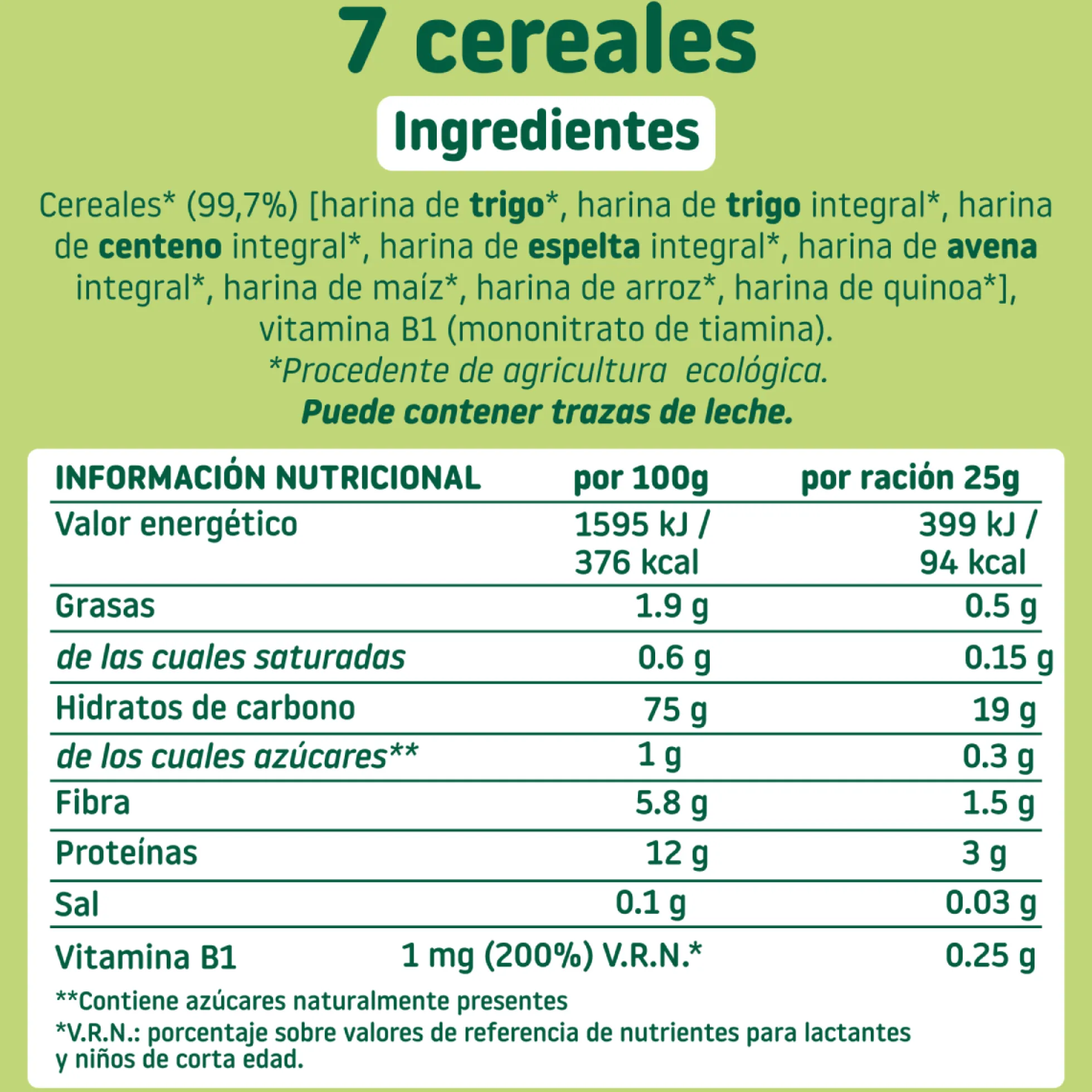 Papilla de 7 Cereales Eco Smileat 200 g