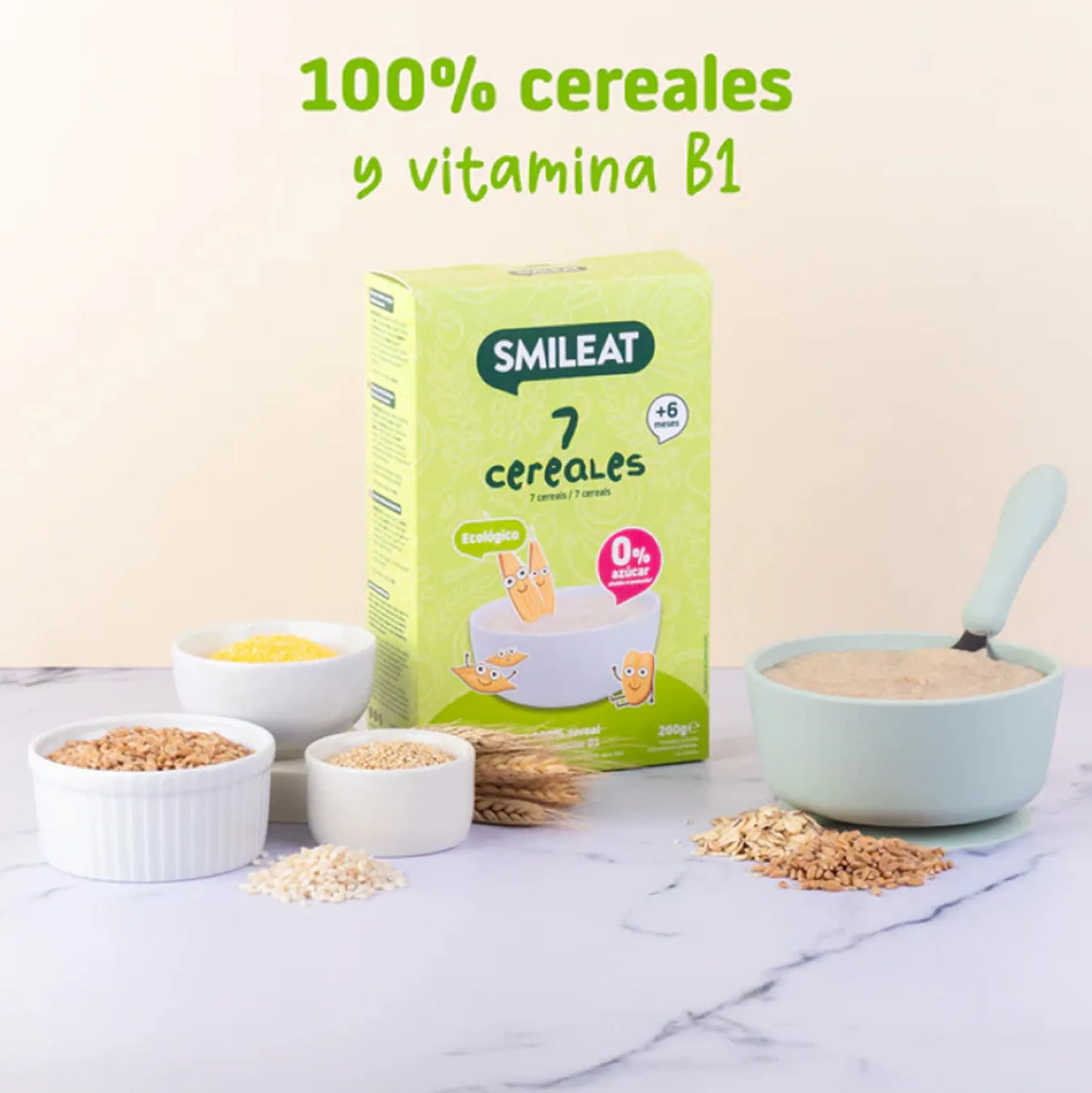 Papilla de 7 Cereales Eco Smileat 200 g