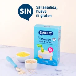 Papilla de cereales Sin Gluten con Quinoa Eco Smileat, 200g