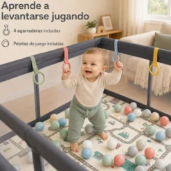 Parque Infantil Para Bebés Con Alfombra Reversible, Pelotas De Piscina De Bolas, Bolsa De Transporte Bathby