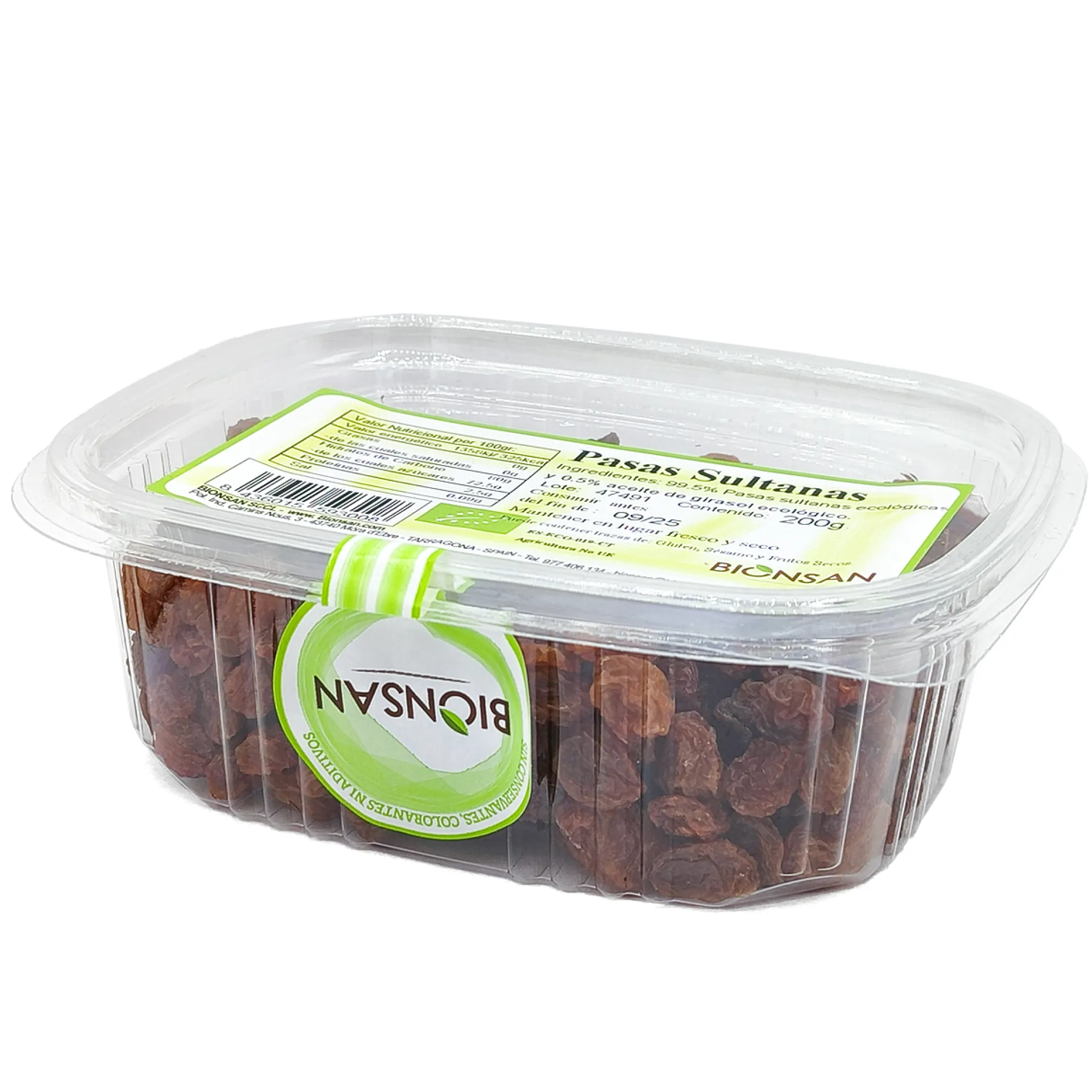 Pasas Sultanas Eco Bionsan 200gr