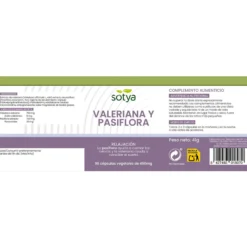 Pasiflora y Valeriana Sotya, 90 cápsulas 450 mg