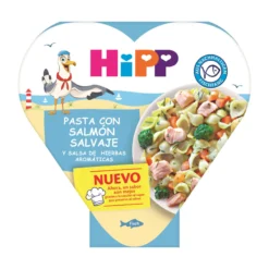 Pasta con salmón y salsa de hierbas aromáticasHIPP 250 g.