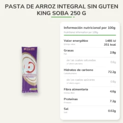 Pasta de Arroz Integral Sin Guten King Soba 250 g
