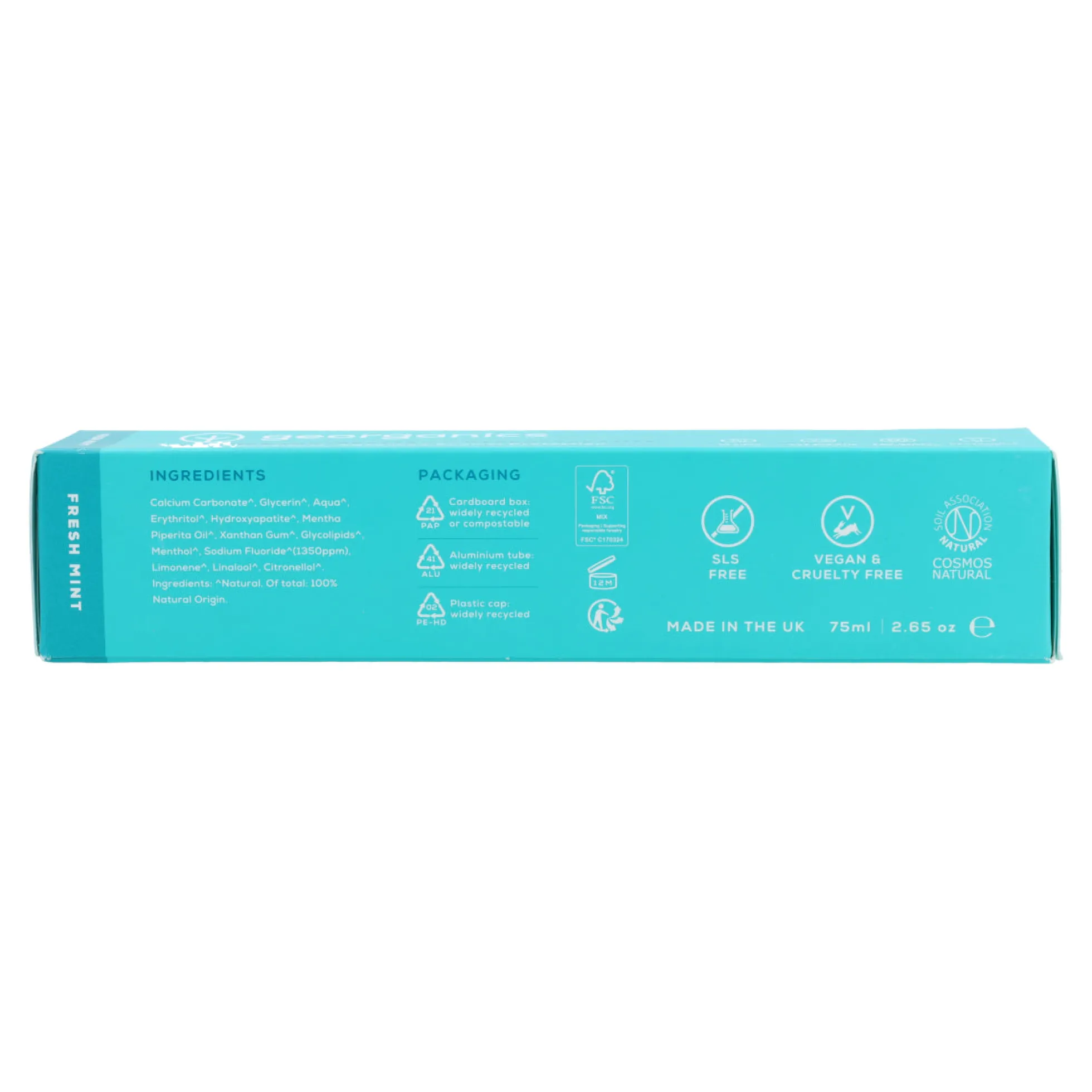 Pasta de dientes con Hidroxiapatita Menta Georganics 75 ml