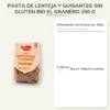Pasta de Lenteja y Guisantes Sin Gluten Bio El Granero 250 g
