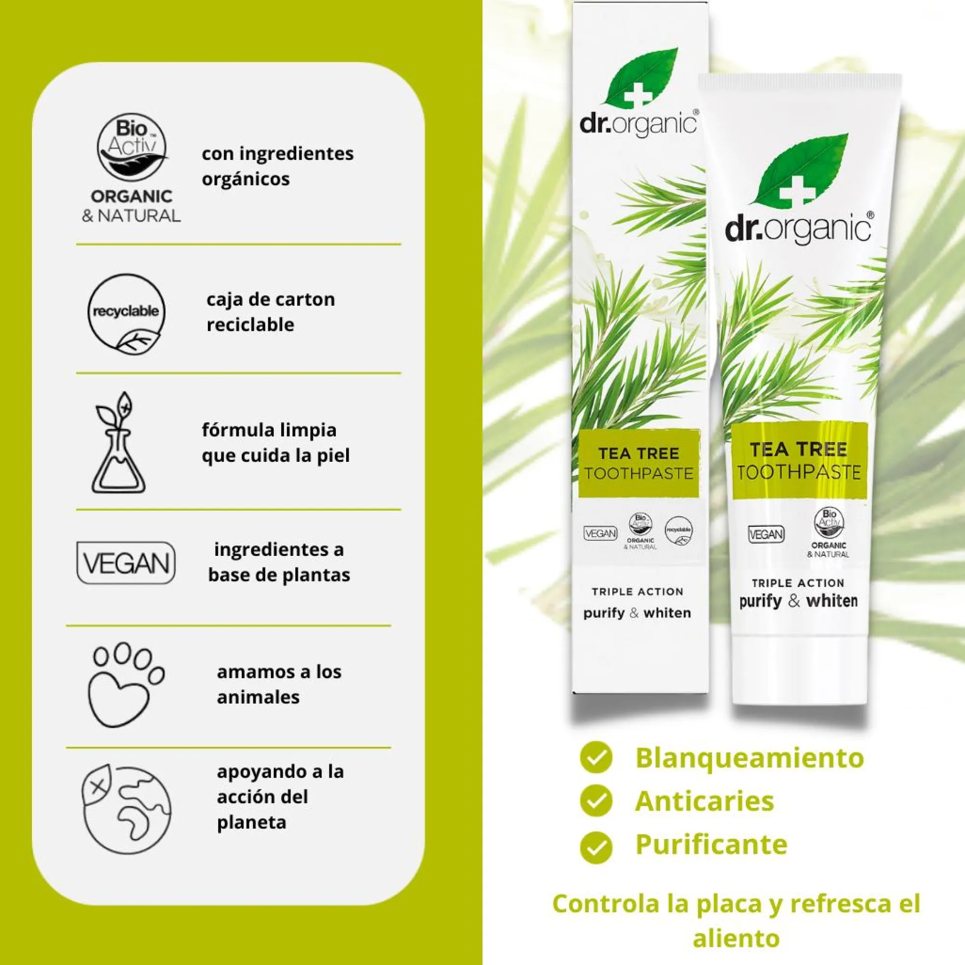Pasta dental de Árbol del Té Dr. Organic 100ml