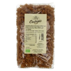 Pasta ecológica en espiral de sémola integral Khorasan Castagno 500 g