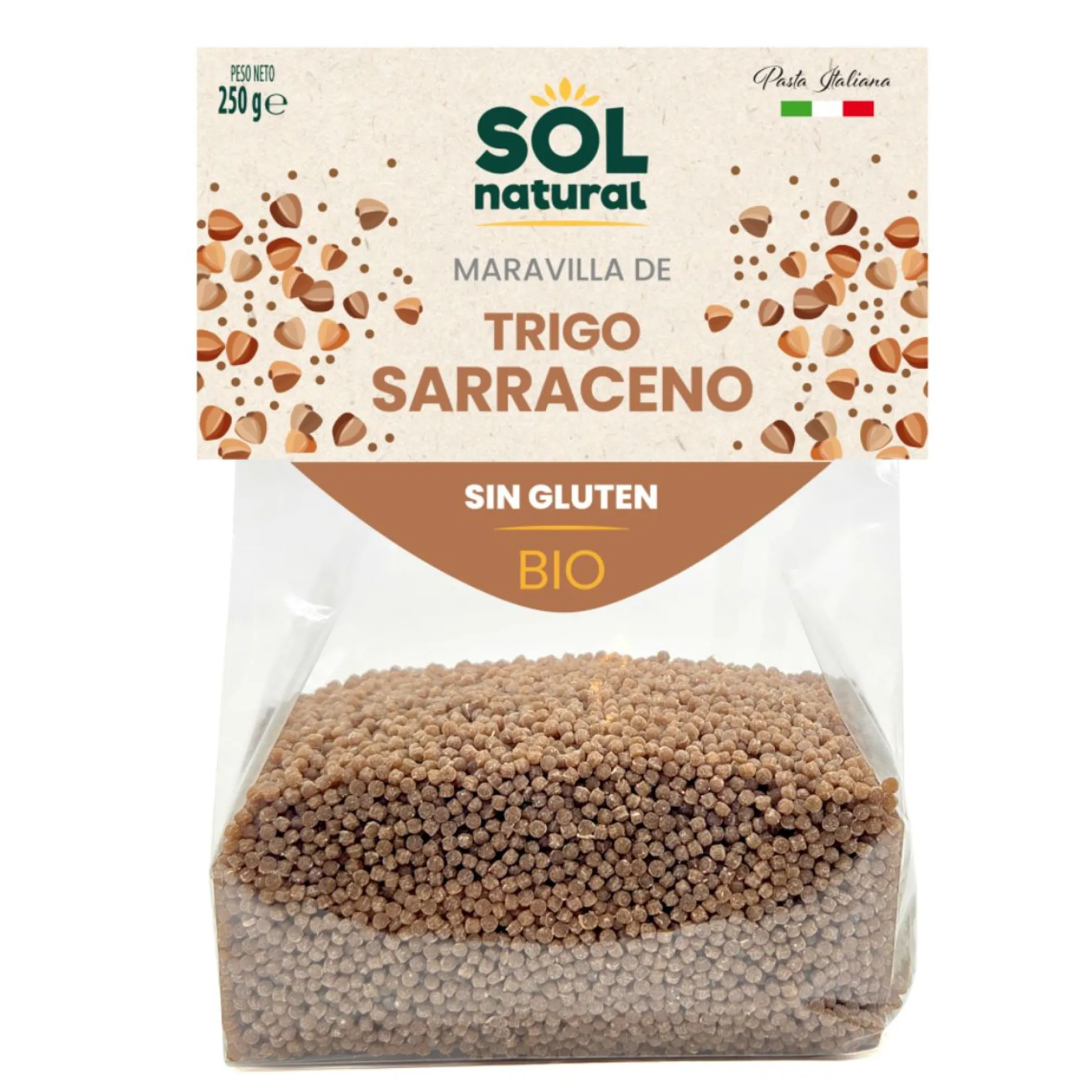 Pasta Maravilla de Trigo Sarraceno Sin Gluten Bio Sol Natural 250 g