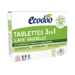 Pastillas para Lavavajillas 3 en 1 Ecodoo 30 x 12 g