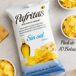 Patatas Fritas Artesanas Sin Sal | Pack 6 Bolsas Con Aove | 6x140g | Snack Gourmet