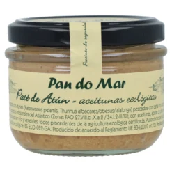 Paté de atún con aceitunas ecológicas en Vidrio Pan do Mar 125g