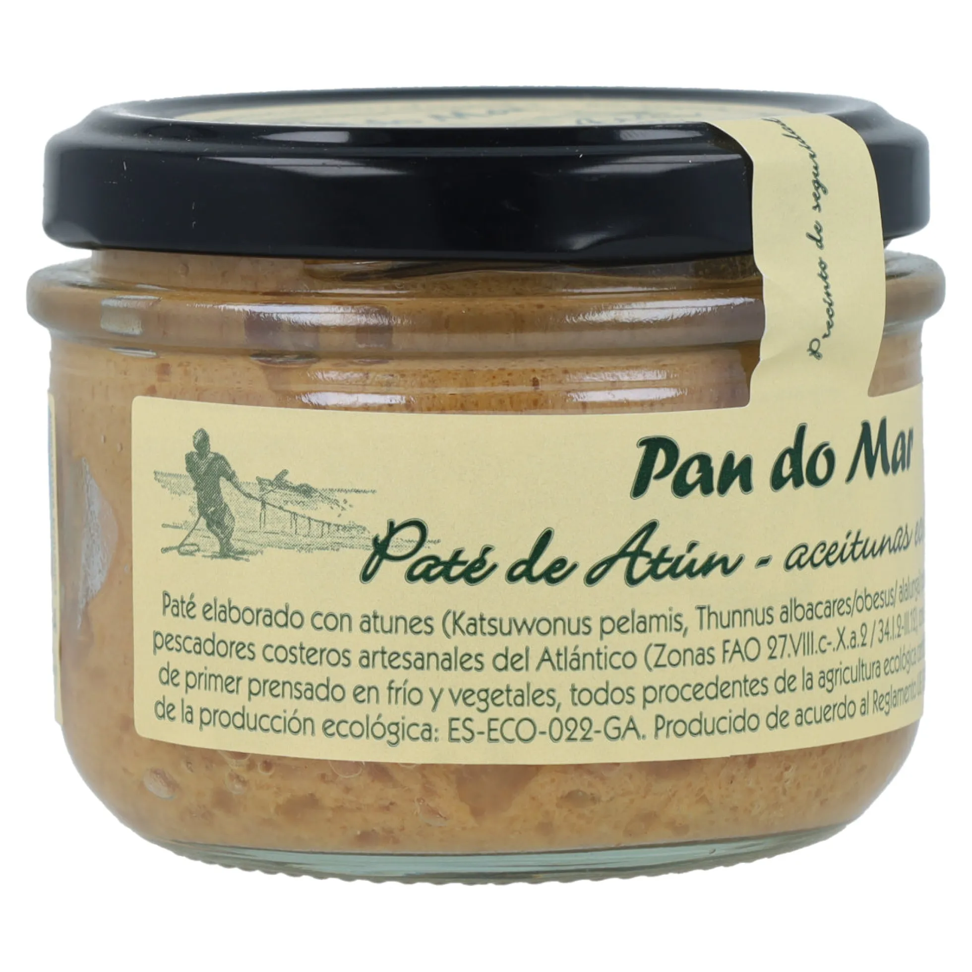 Paté de atún con aceitunas ecológicas en Vidrio Pan do Mar 125g