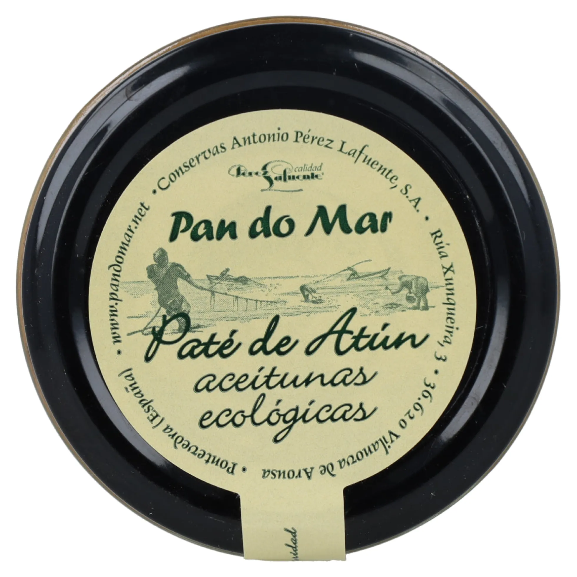 Paté de atún con aceitunas ecológicas en Vidrio Pan do Mar 125g